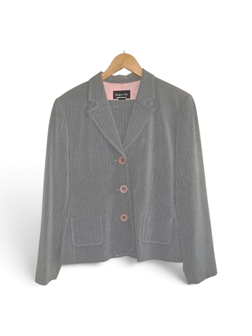 Vintage 1980's Powersuit Pinstripe Women's Blazer And Pants